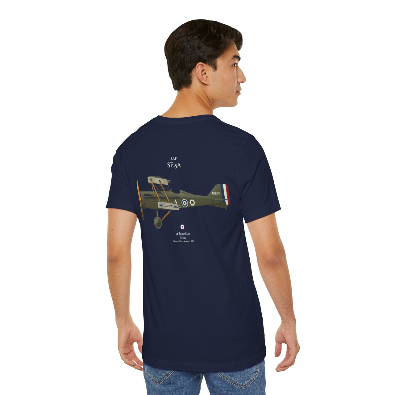 RAF SE.5A - T-shirt printed on back