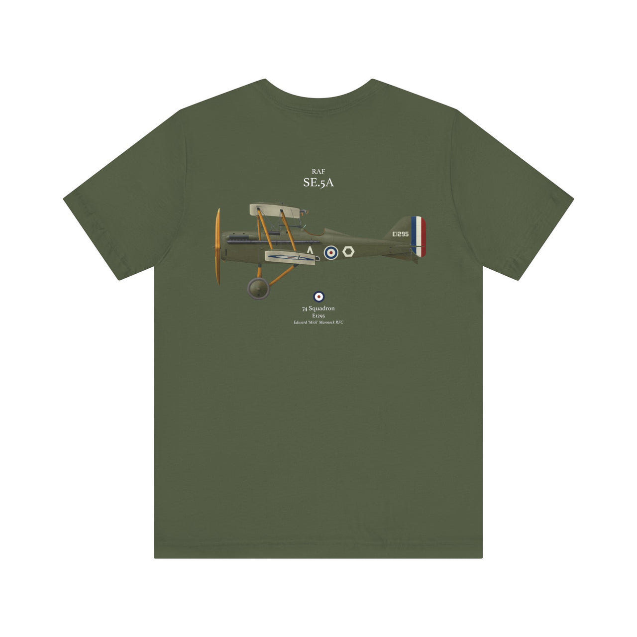 RAF SE.5A - T-shirt printed on back