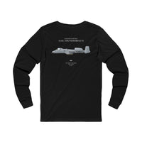 A-10C Thunderbolt II - Long-Sleeve T-shirt printed on back