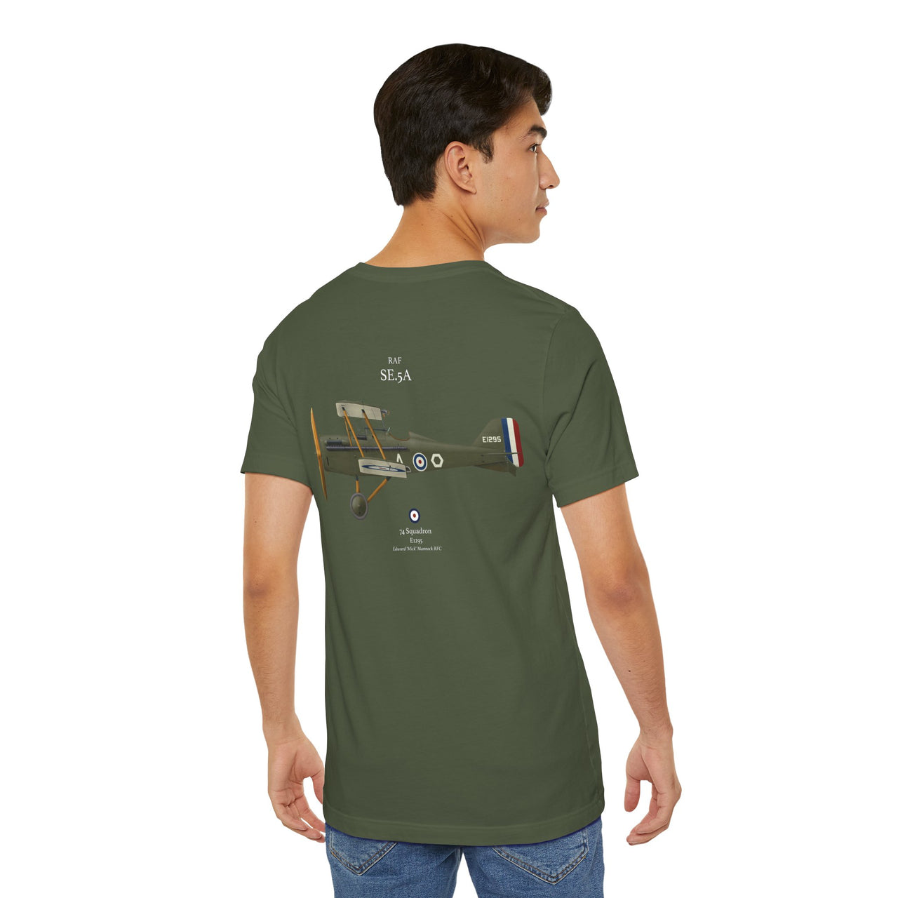 RAF SE.5A - T-shirt printed on back