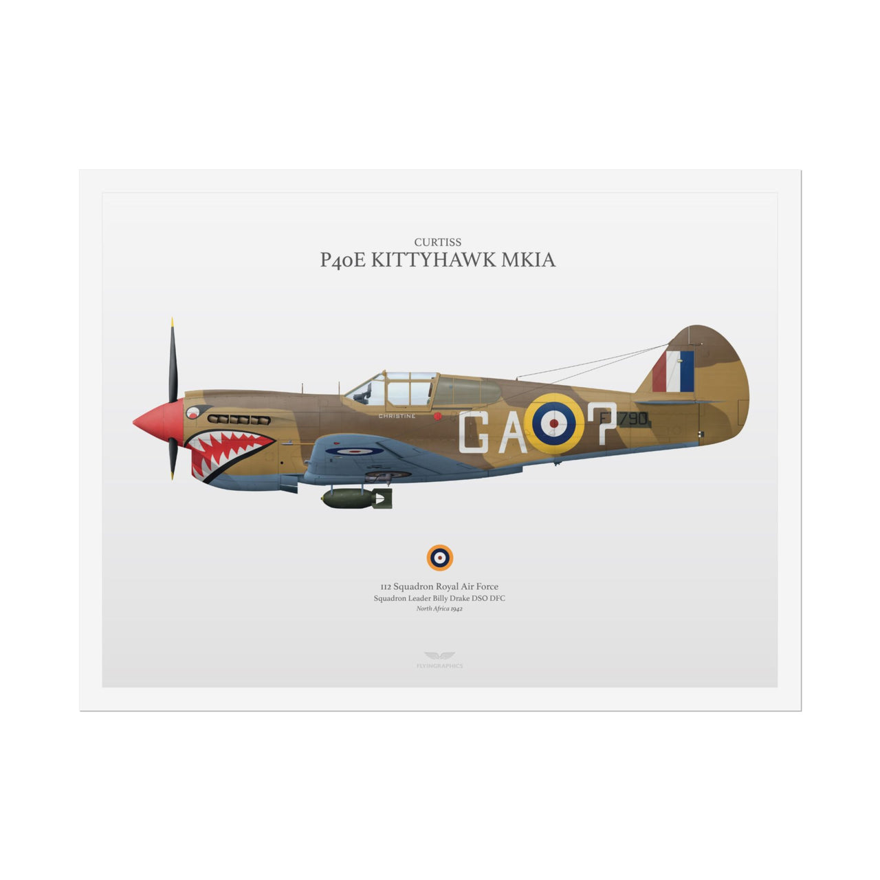 P40E Kittyhawk MKIA -  Rolled Poster