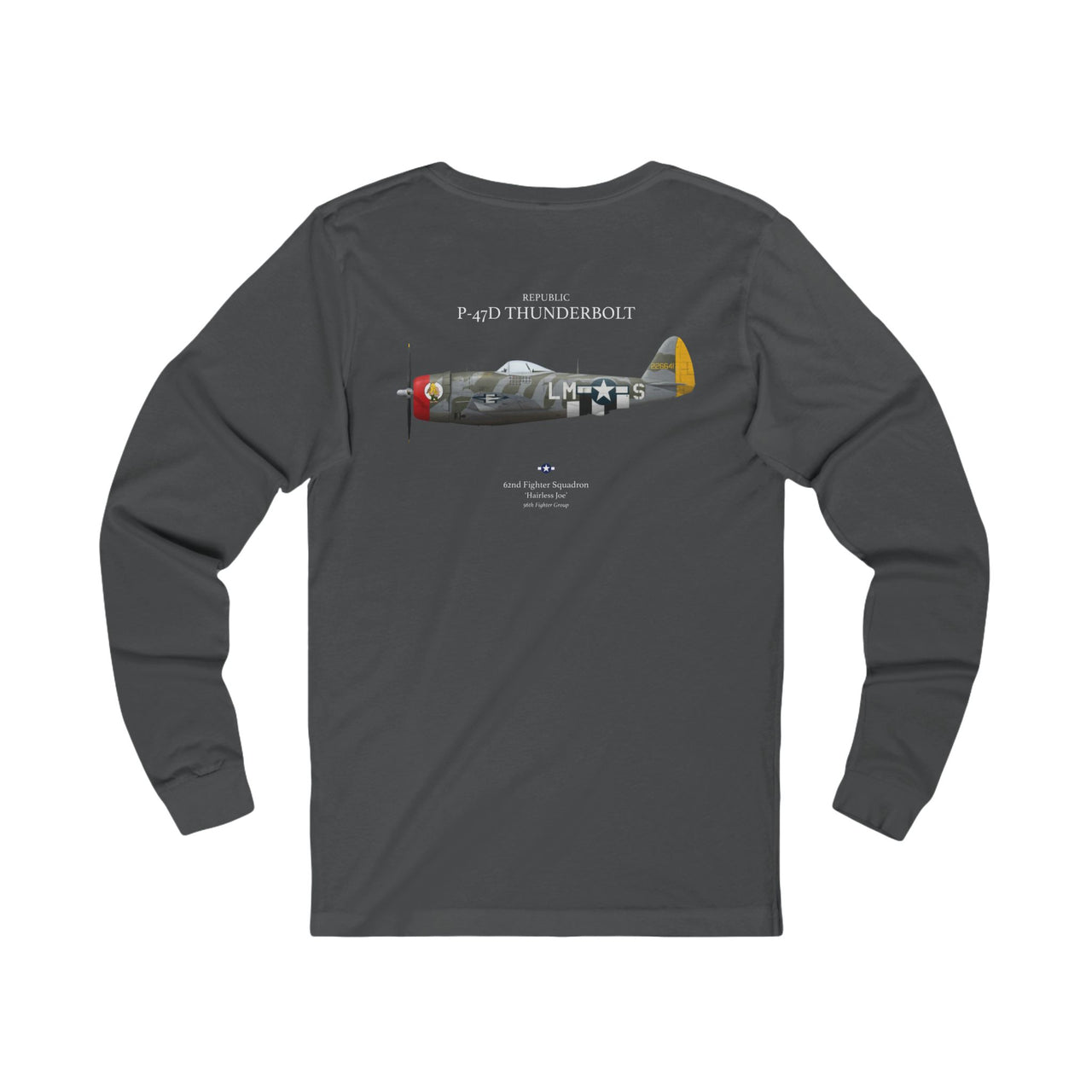 P-47D Thunderbolt - Long-Sleeve T-shirt printed on back
