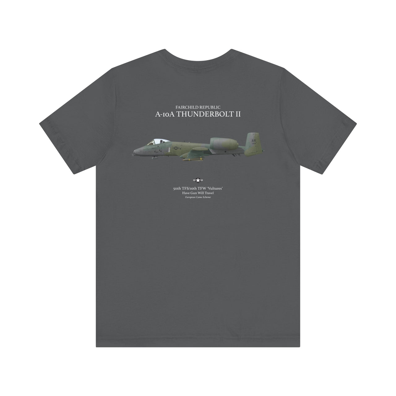 A-10A Thunderbolt II - T-shirt printed on back