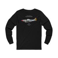 P-51D Mustang 'Shimmy V' - Long-Sleeve T-shirt printed on back