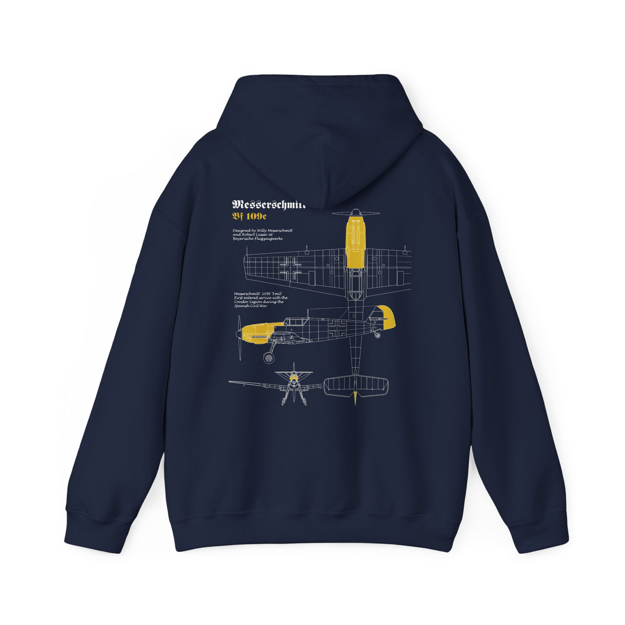 Messerschmitt 109 - Hoodie printed on back