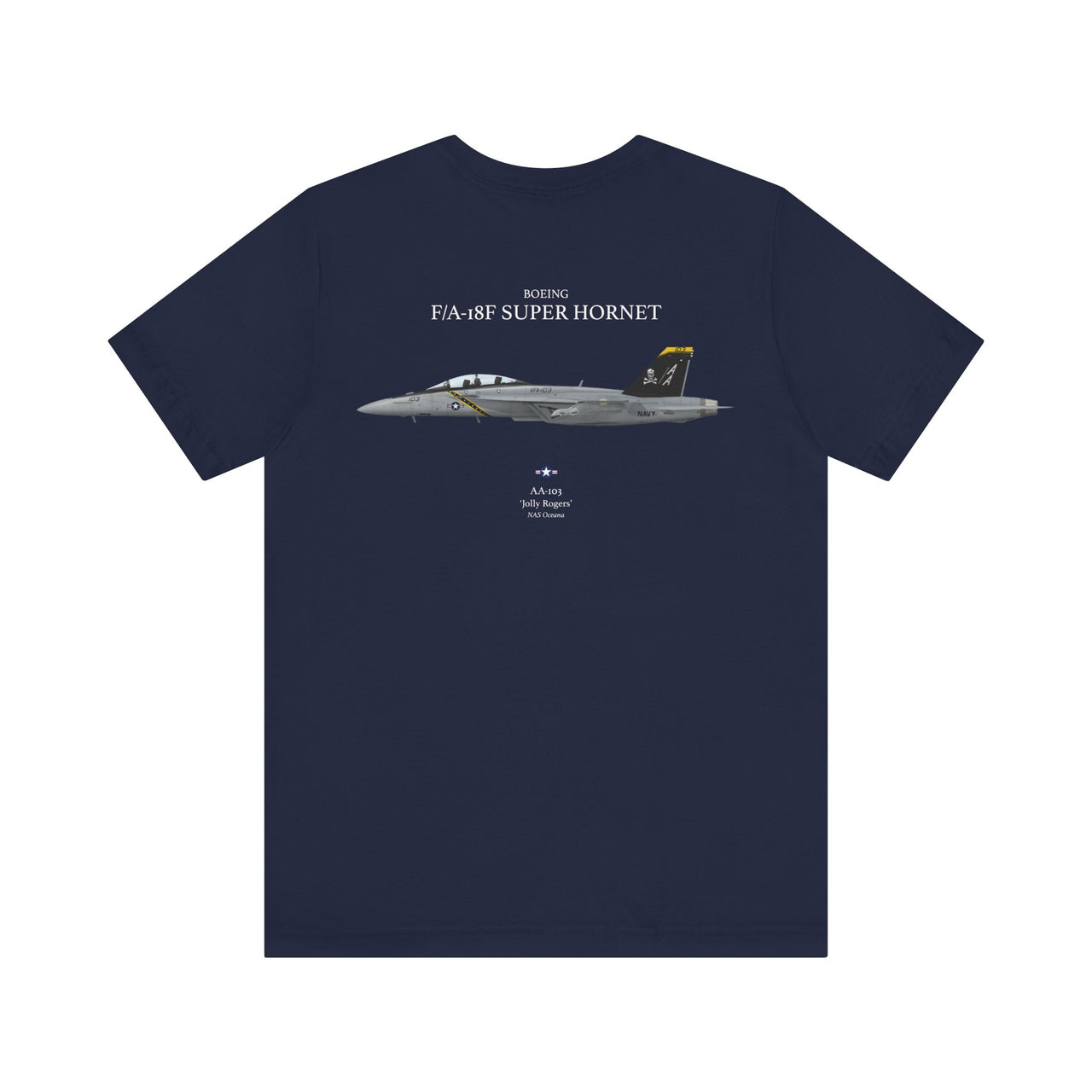 F/A-18F Super Hornet 'Jolly Rogers' - T-shirt printed on back