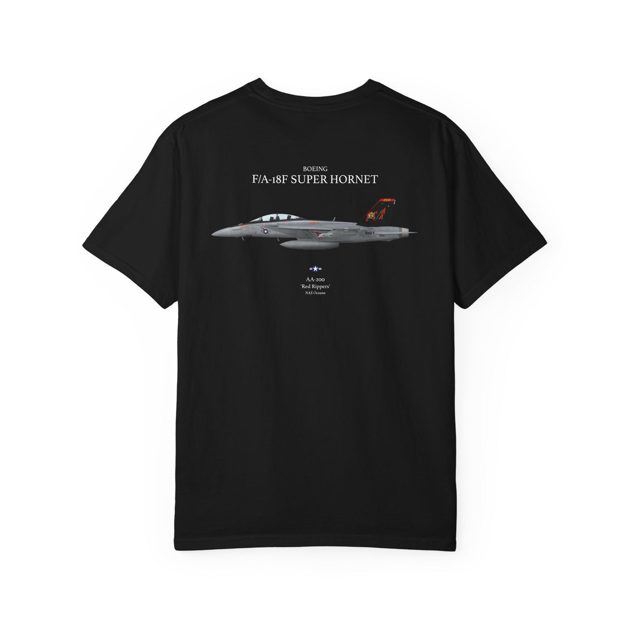 F/A-18F Super Hornet 'Red Rippers' - T-shirt printed on back