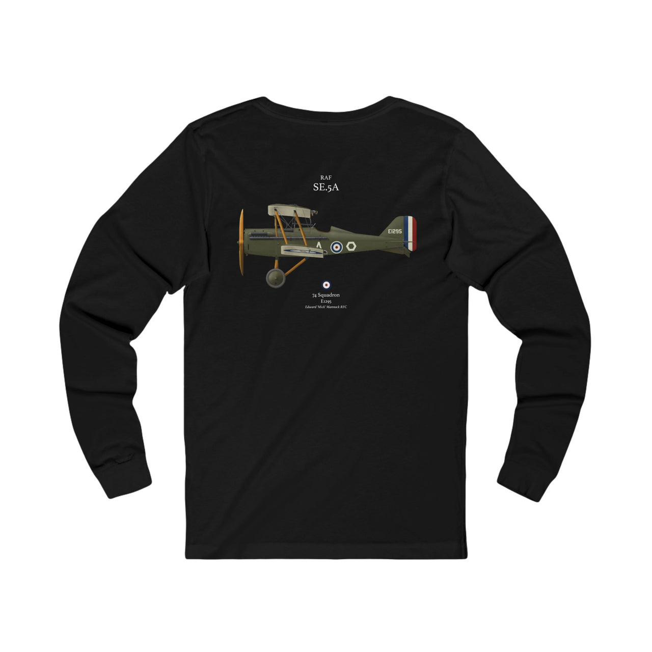 RAF SE.5A - Long-Sleeve T-shirt printed on back