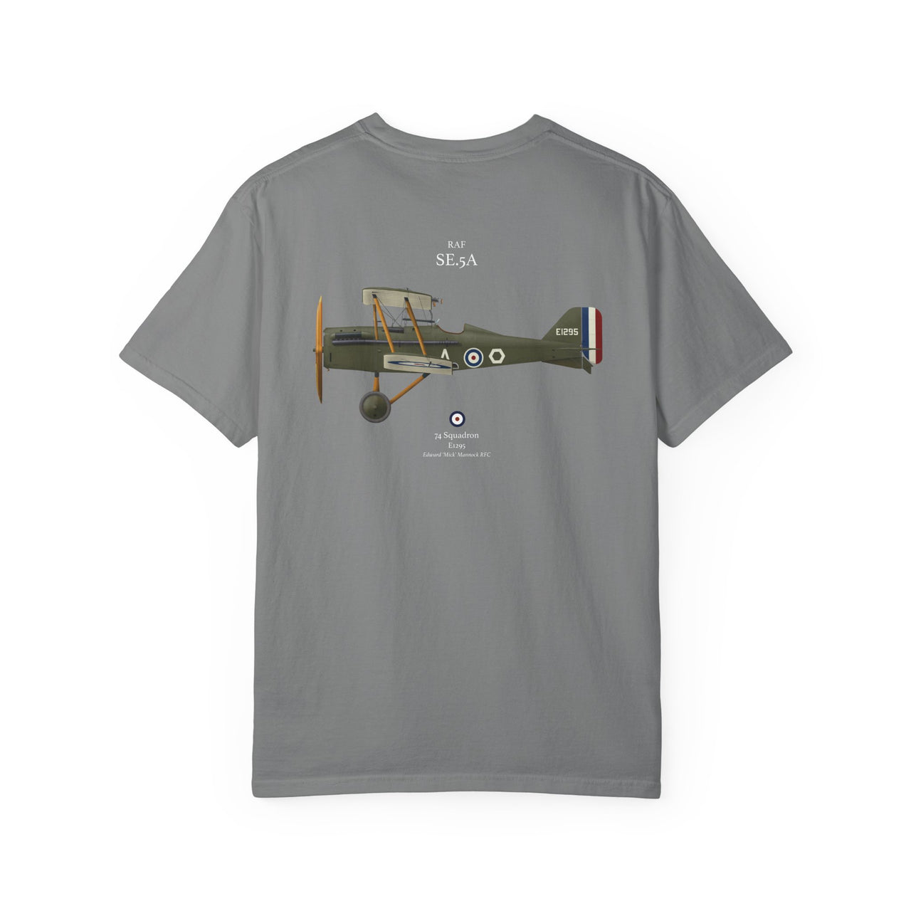 RAF SE.5A - T-shirt printed on back