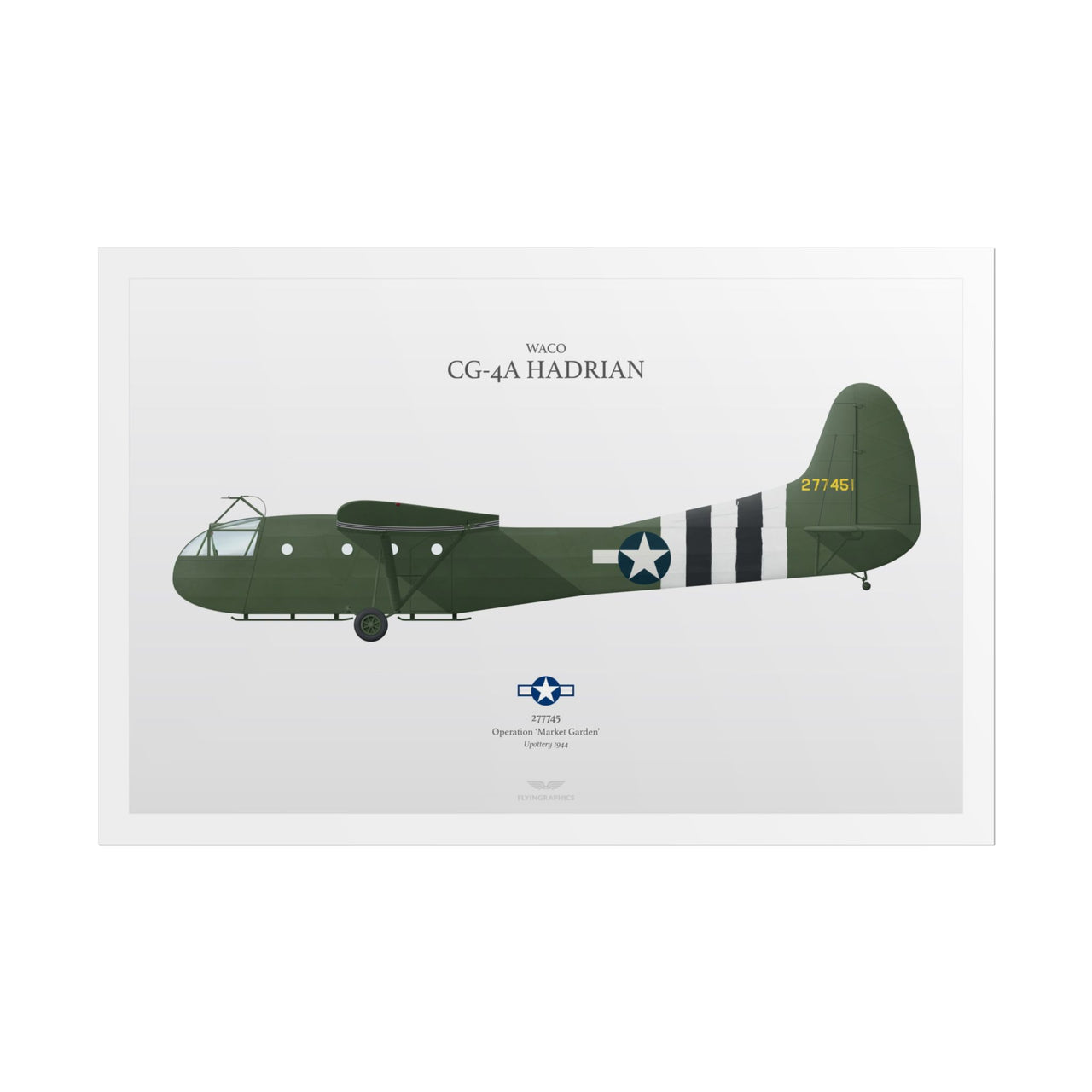 WACO CG-4A Hadrian -  Rolled Poster