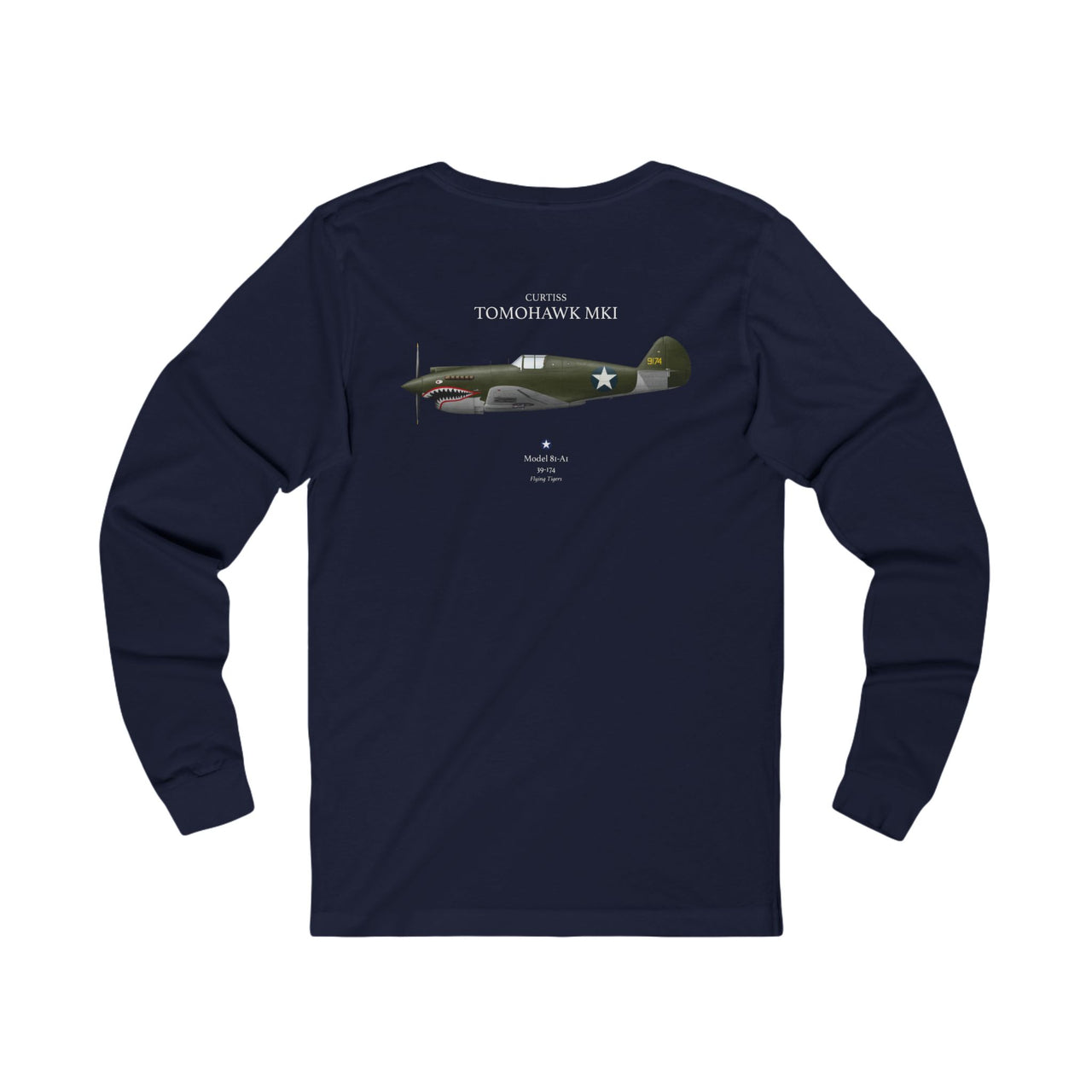 Tomohawk MKI 'Flying Tigers' - Long-Sleeve T-shirt printed on back