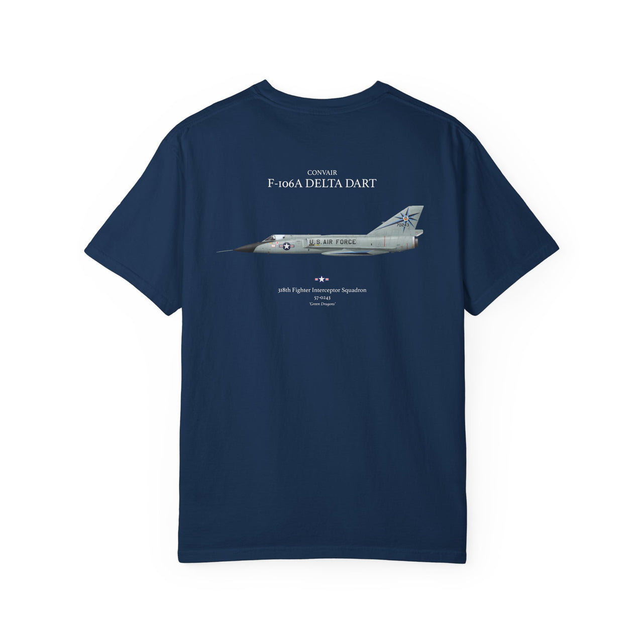 F-106A Delta Dart - T-shirt printed on back