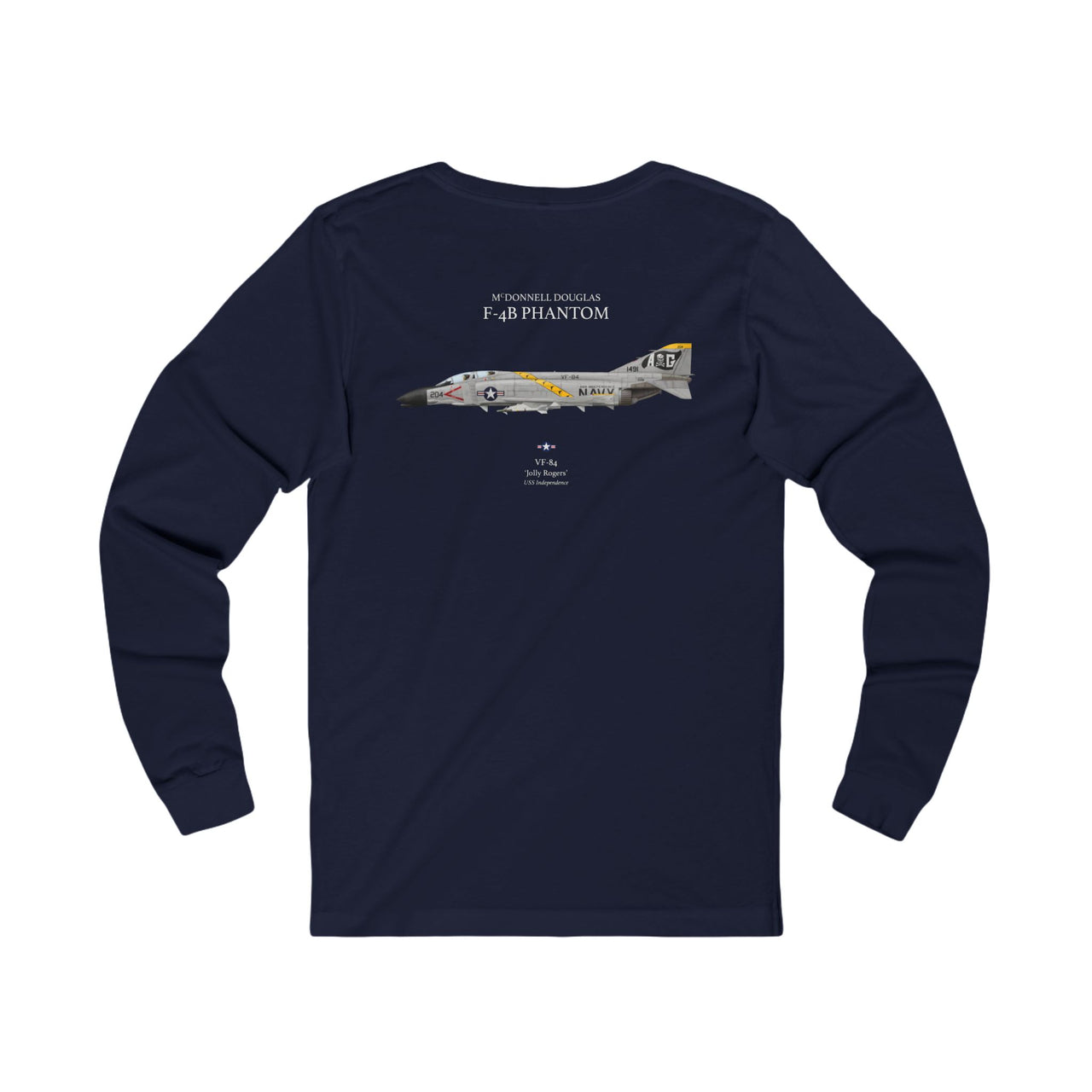 F-4B Phantom 'Jolly Rogers' - Long-Sleeve T-shirt printed on back