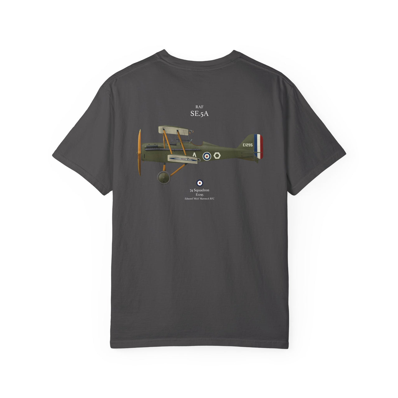 RAF SE.5A - T-shirt printed on back