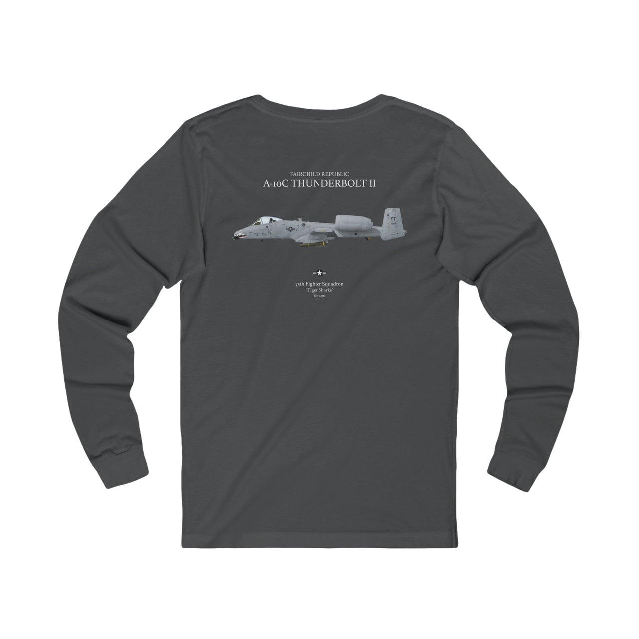 A-10C Thunderbolt II - Long-Sleeve T-shirt printed on back