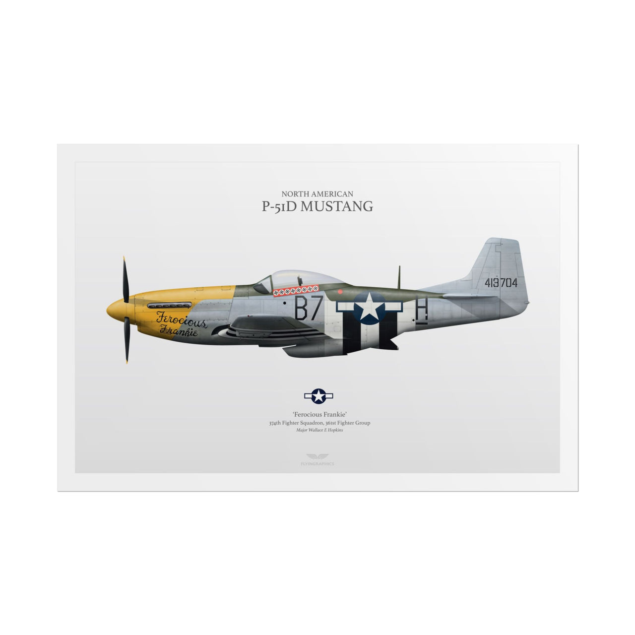 P51-D Mustang 'Ferocious Frankie' -  Rolled Poster