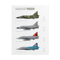 Thumbnail for Saab Viggen Profiles -  Rolled Poster