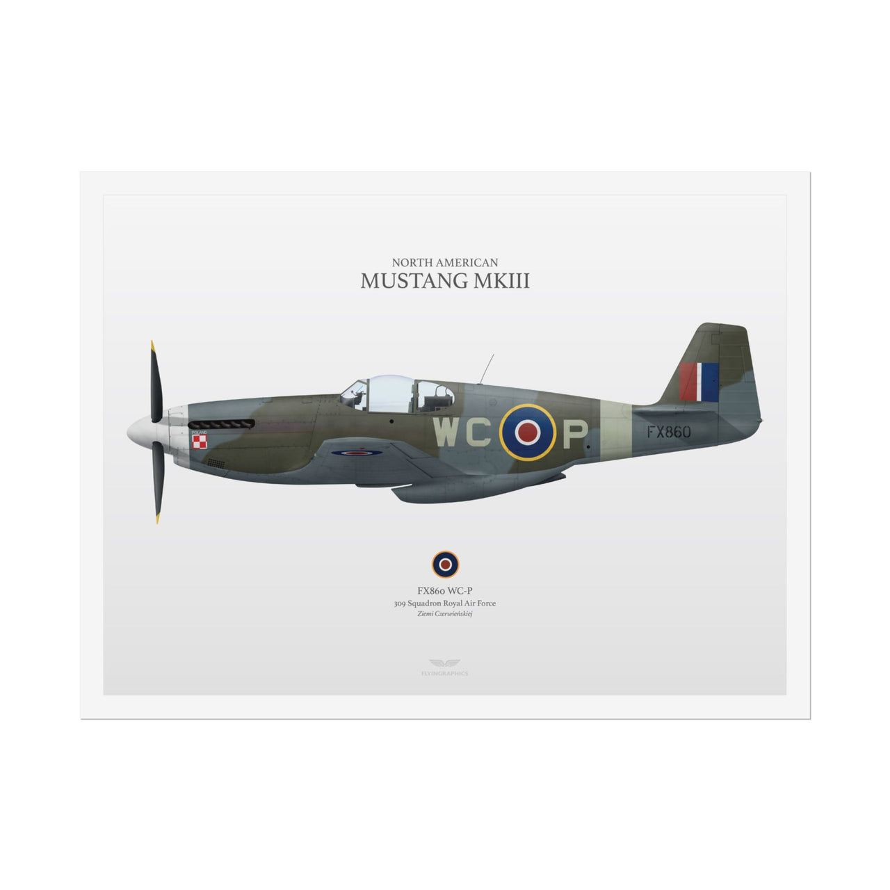 Mustang MKIII 309SQN -  Rolled Poster