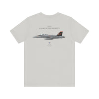 Thumbnail for F/A-18F Super Hornet 'Red Rippers' - T-shirt printed on back