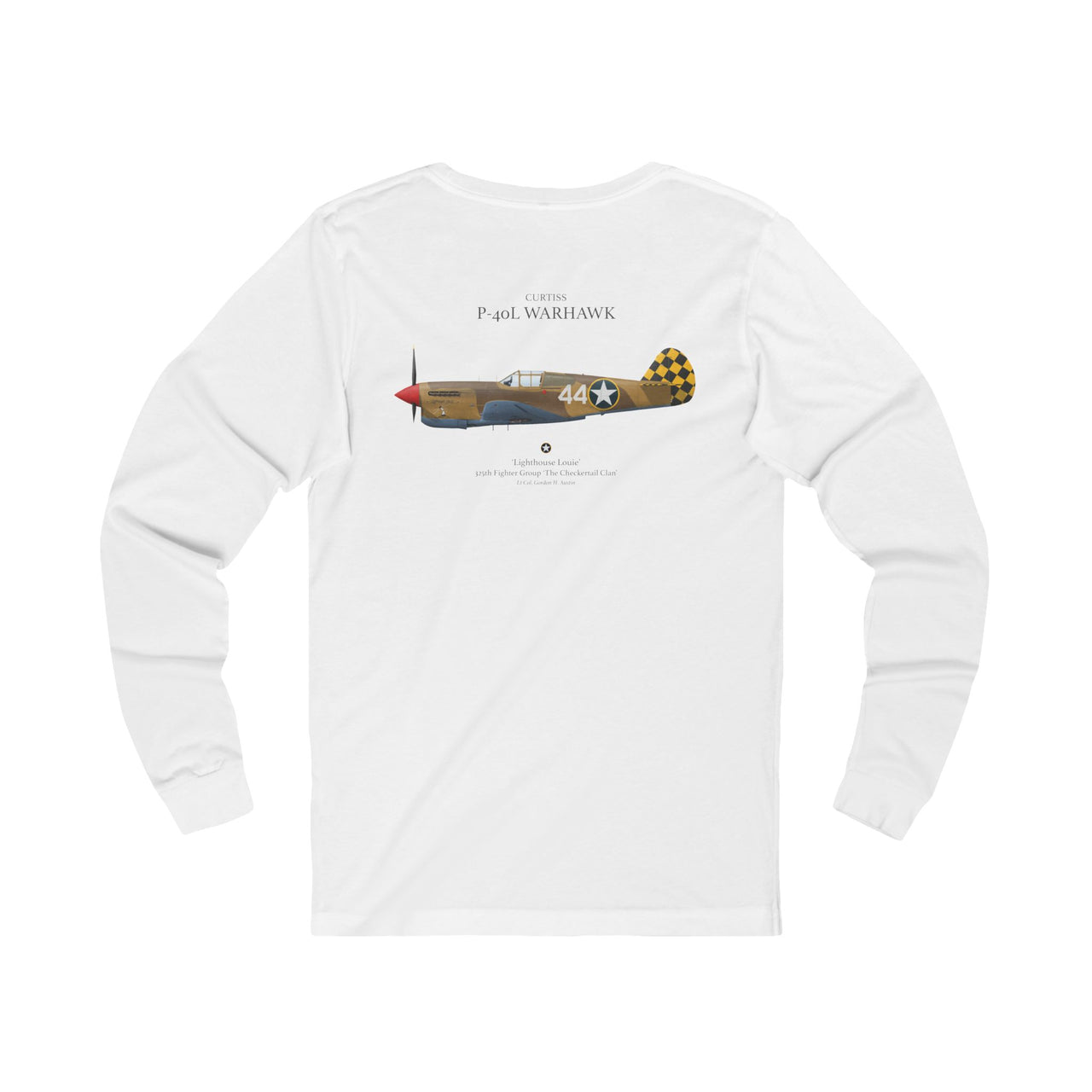 P-40L Warhawk - Long Sleeve Tee printed on back