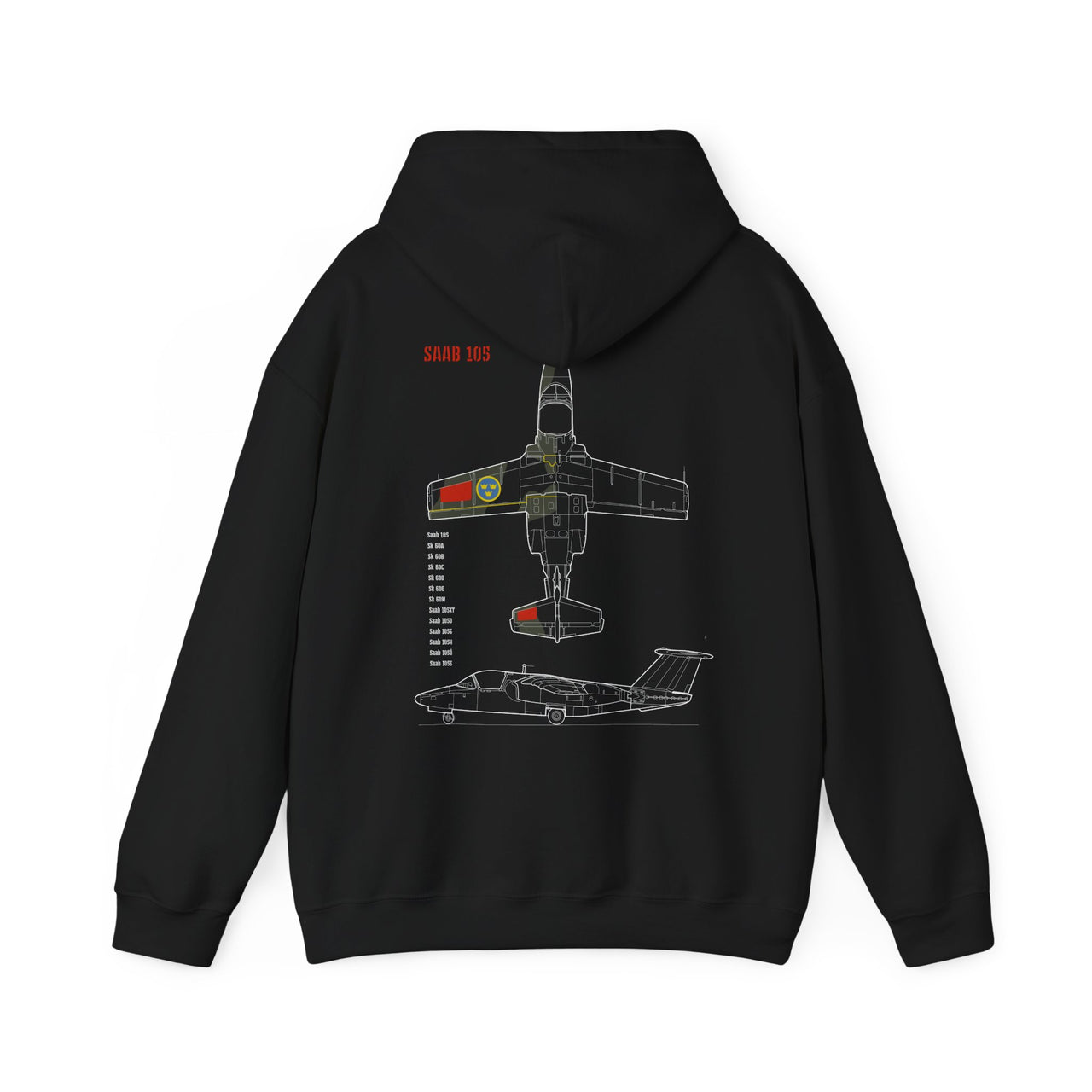 Saab 105 - Hoodie printed on back