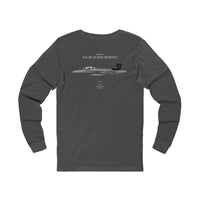 Thumbnail for F/A-18F Super Hornet 'Red Rippers' - Long-Sleeve T-shirt printed on back
