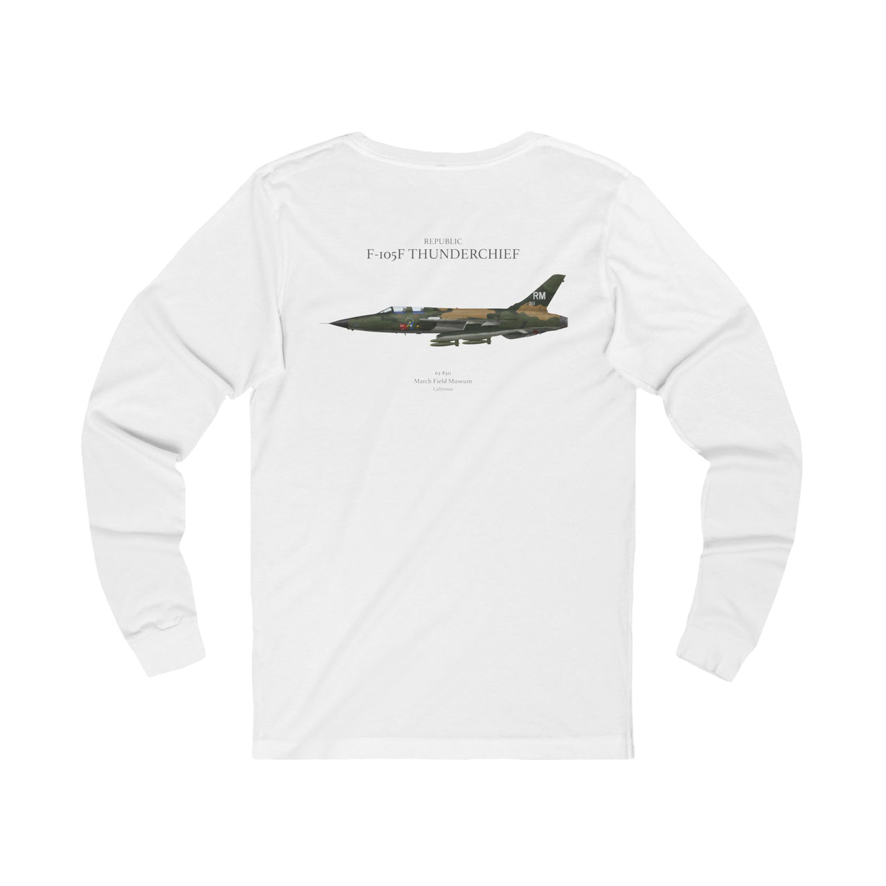 F-105 F Thunderchief  - Long-Sleeve T-shirt printed on back