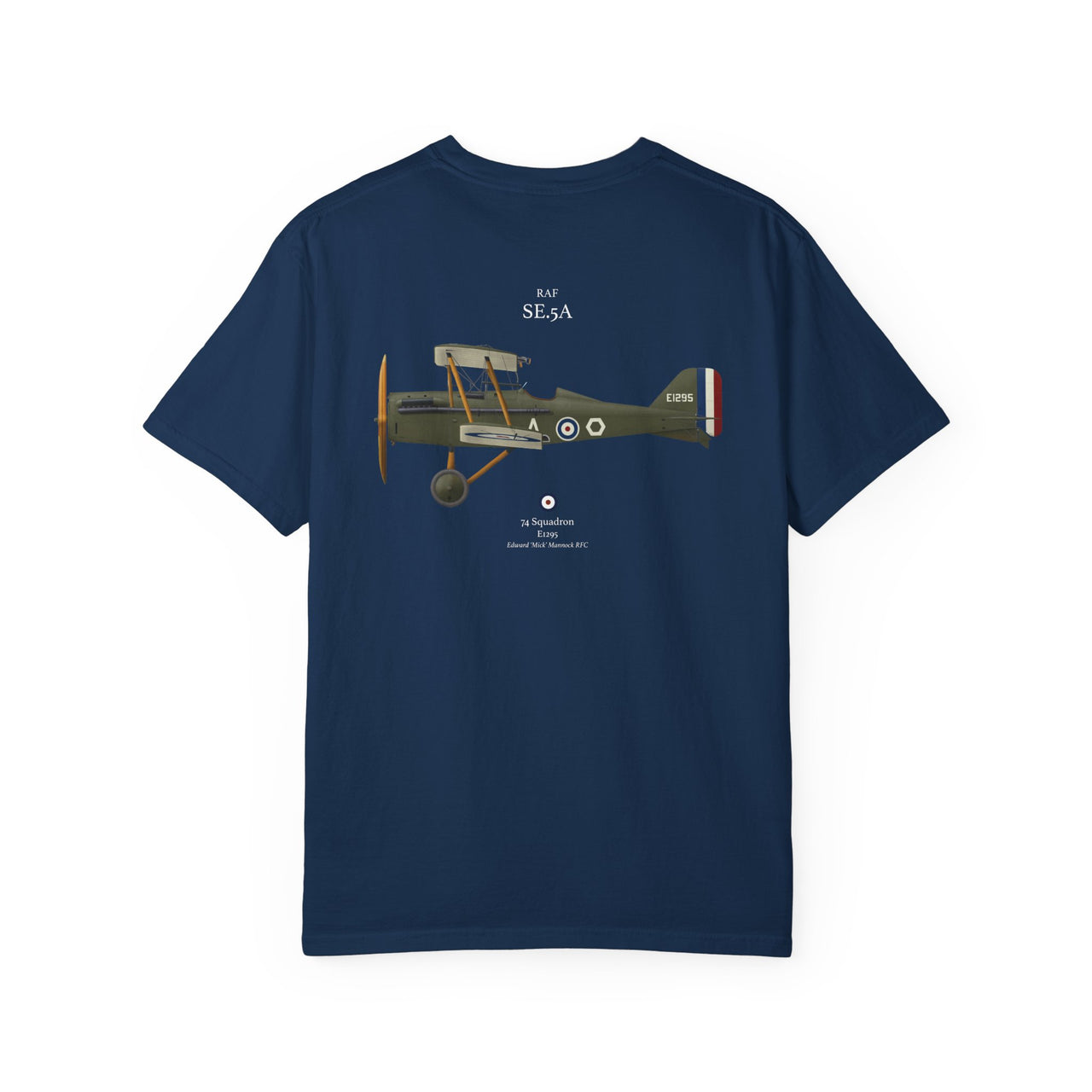 RAF SE.5A - T-shirt printed on back