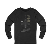 Thumbnail for F-16 Fighting Falcon - Long Sleeve Tee