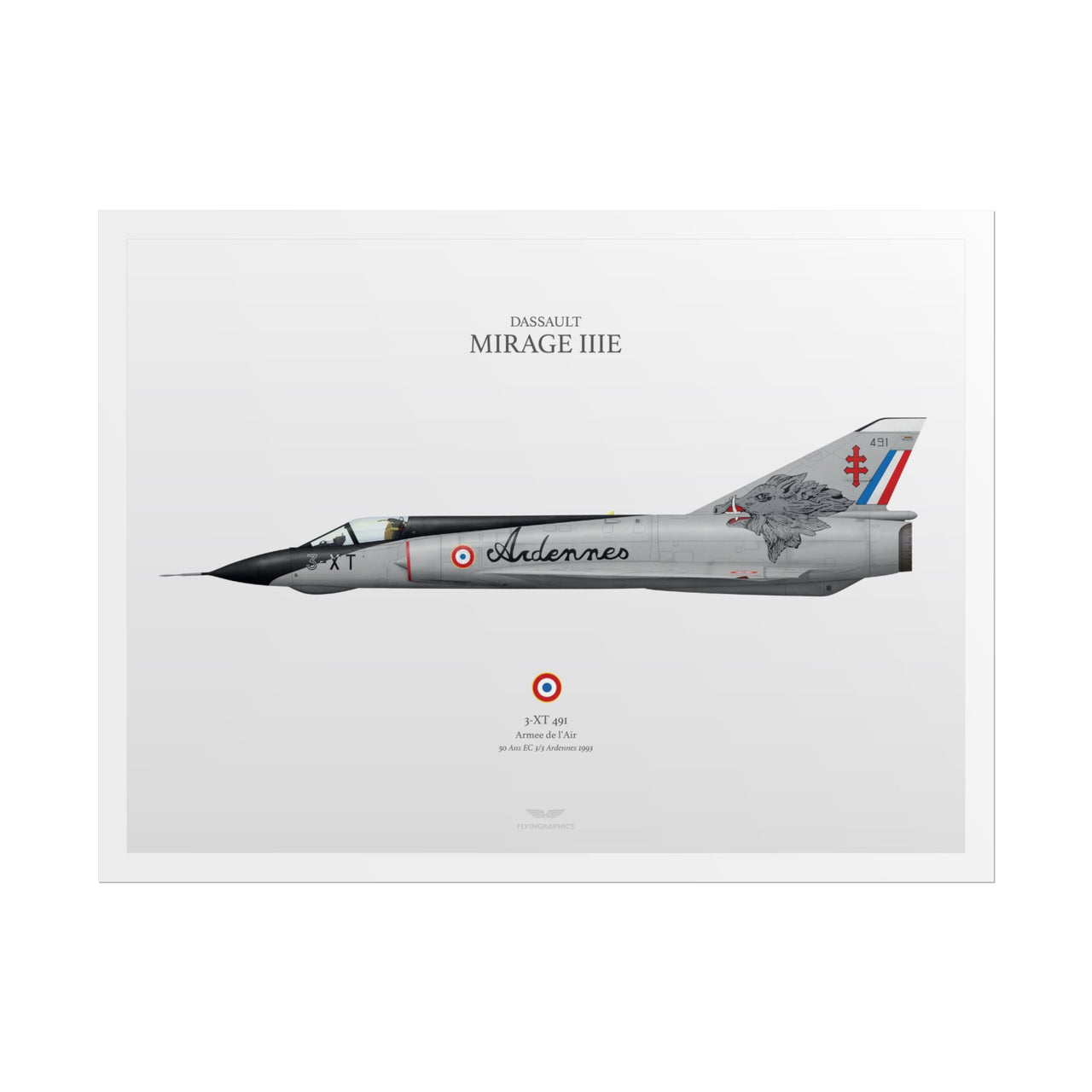 Mirage IIIE Ardennes -  Rolled Poster