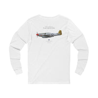 Thumbnail for P-51D Mustang 'Shimmy V' - Long-Sleeve T-shirt printed on back