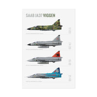 Thumbnail for Saab Viggen Profiles -  Rolled Poster