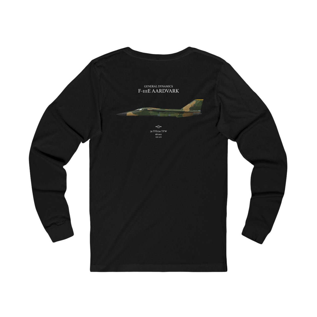 F-111E Aardvark - Long-Sleeve T-shirt printed on back
