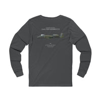 Thumbnail for A-10A Thunderbolt II - Long Sleeve Tee printed on back