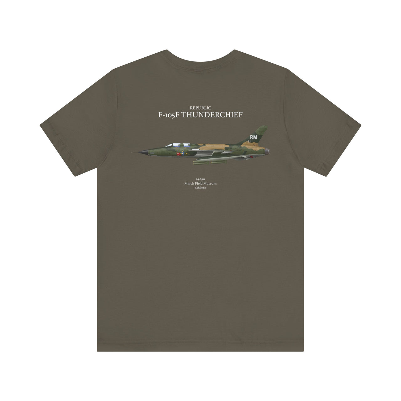 F-105 F Thunderchief - T-shirt printed on back