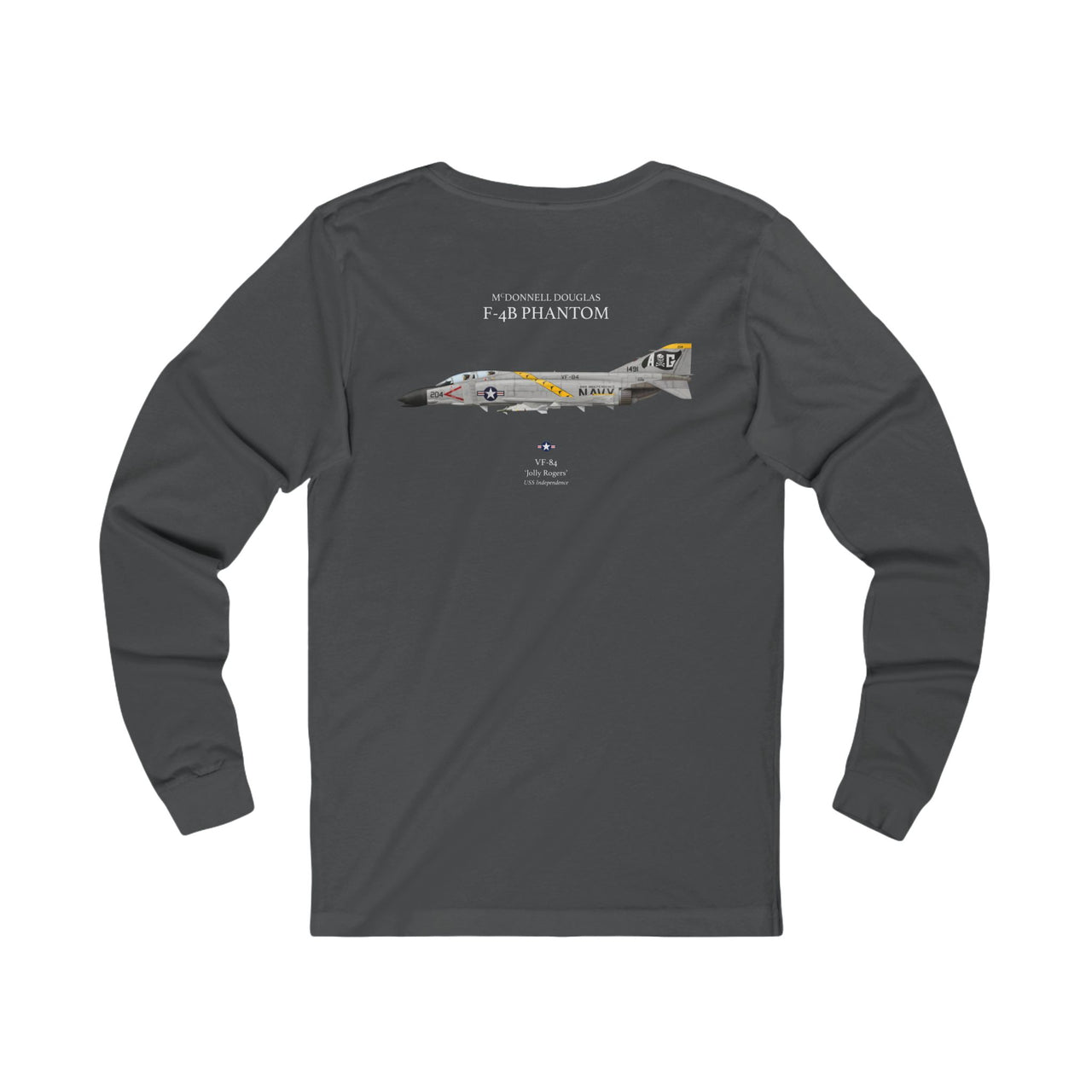F-4B Phantom 'Jolly Rogers' - Long-Sleeve T-shirt printed on back