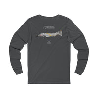 Thumbnail for F-4B Phantom 'Jolly Rogers' - Long-Sleeve T-shirt printed on back
