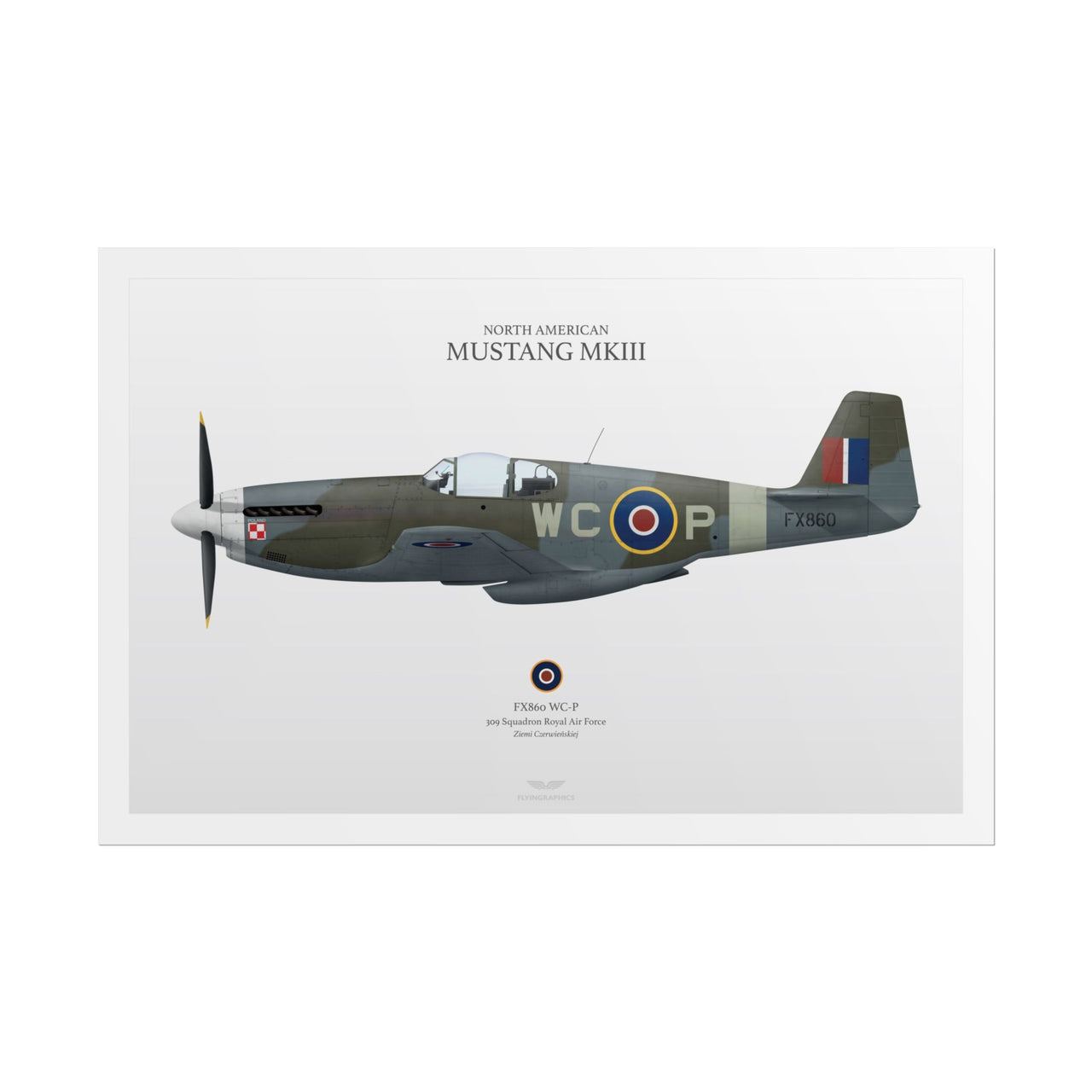 Mustang MKIII 309SQN -  Rolled Poster