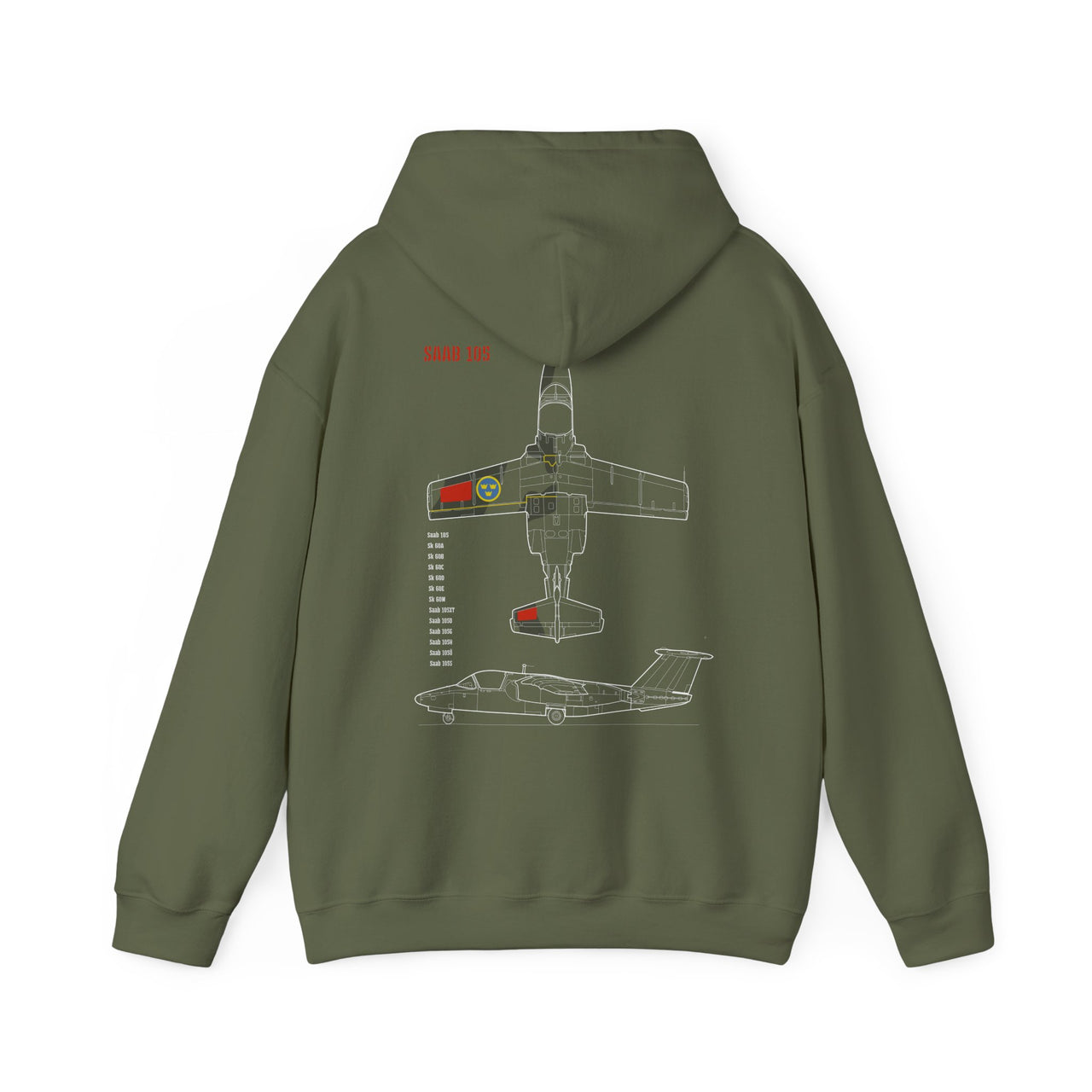Saab 105 - Hoodie printed on back