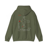 Thumbnail for Saab 105 - Hoodie printed on back