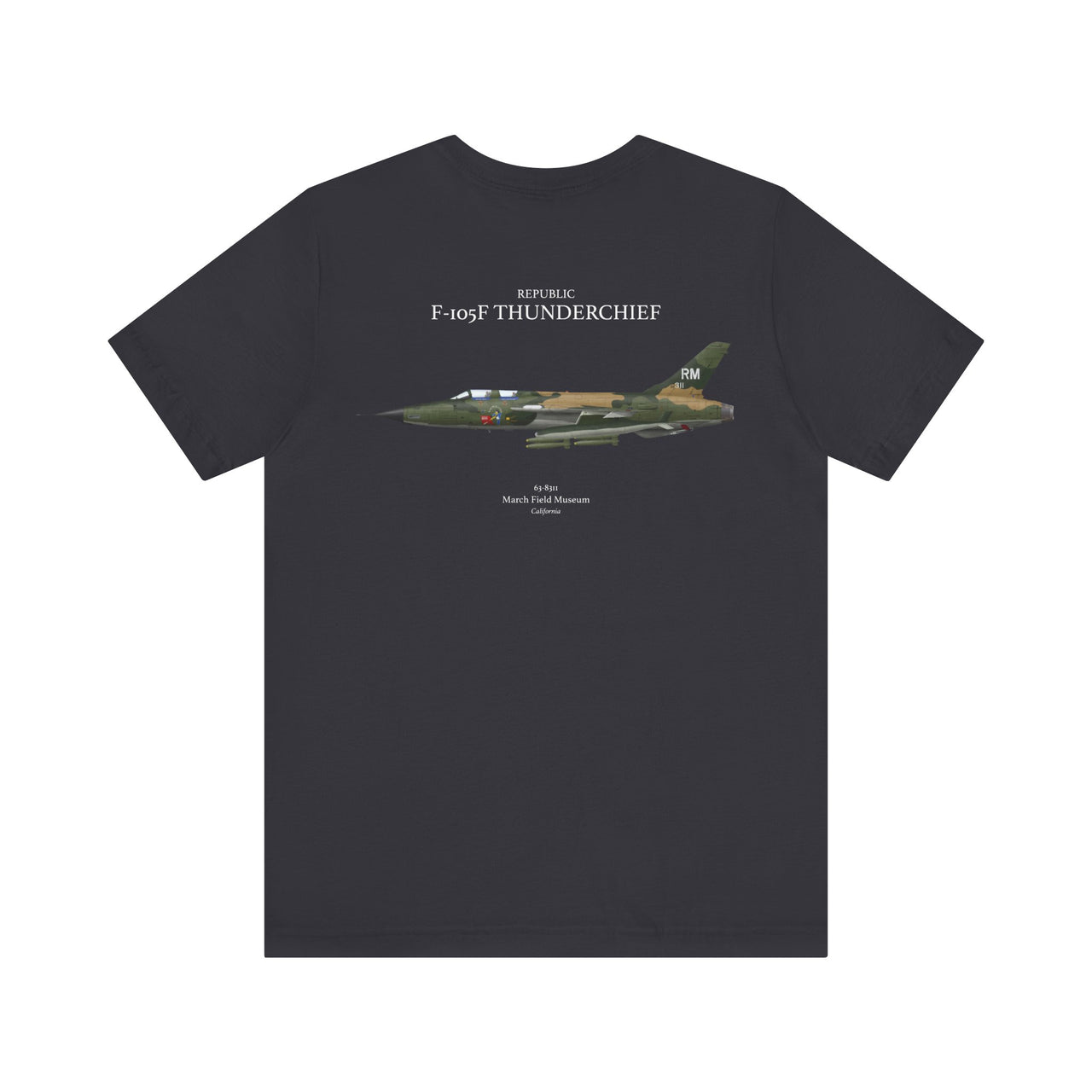 F-105 F Thunderchief - T-shirt printed on back