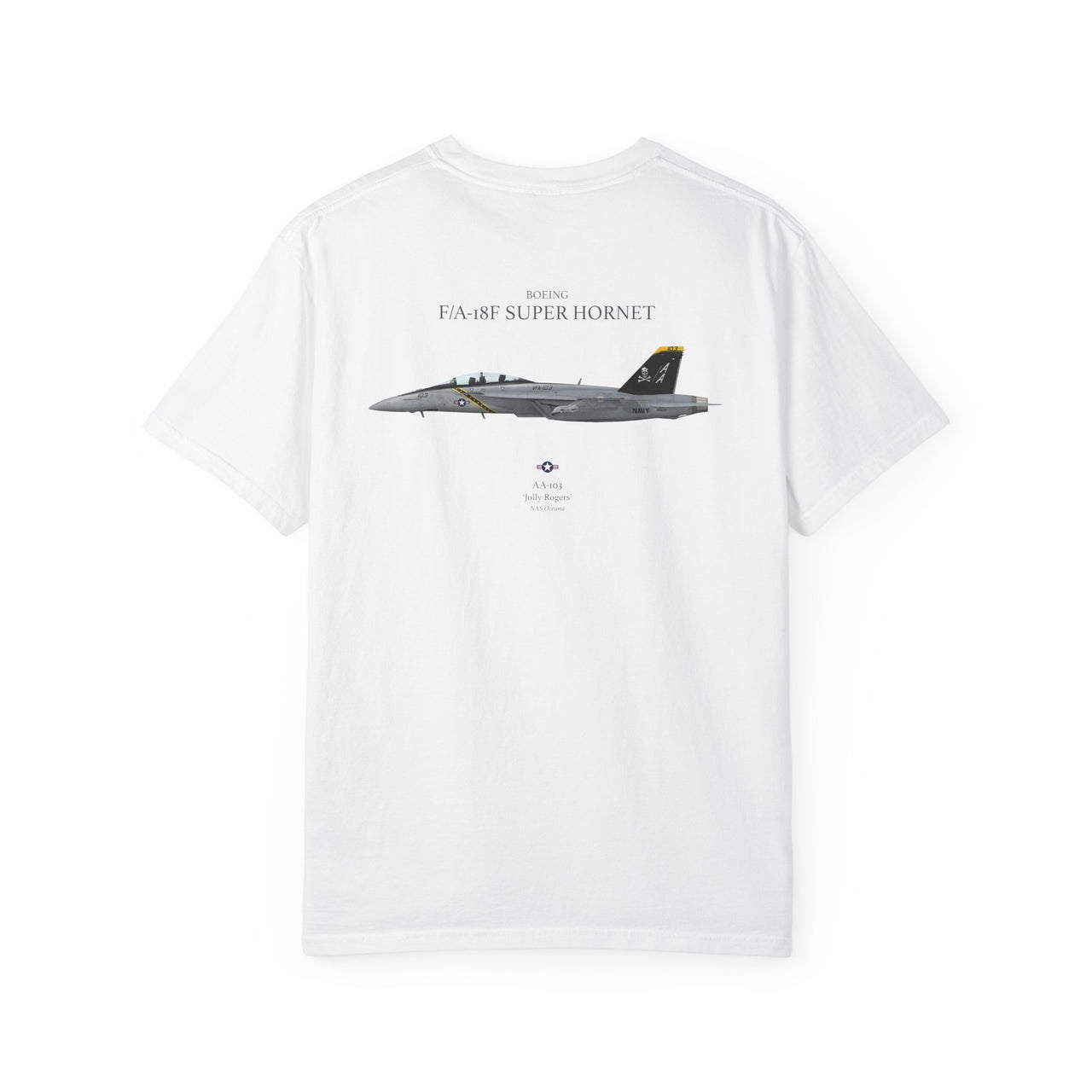 F/A-18F Super Hornet 'Jolly Rogers' - T-shirt printed on back