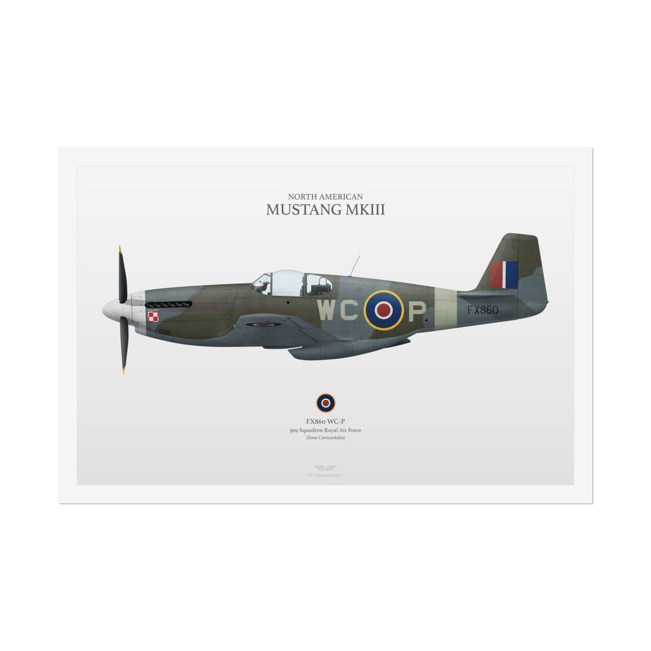 Mustang MKIII 309SQN -  Rolled Poster