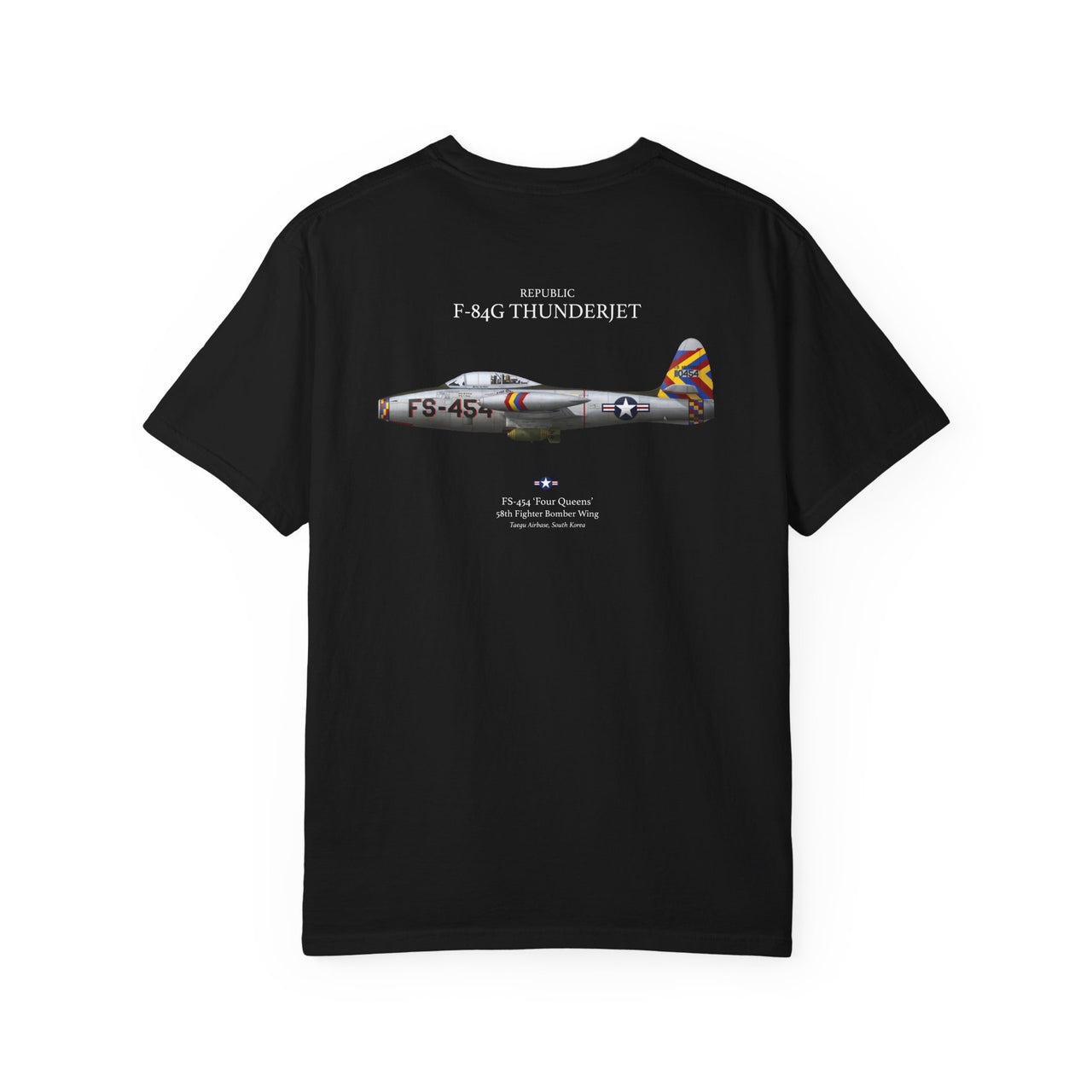 F-84G Thunderjet - T-shirt printed on back