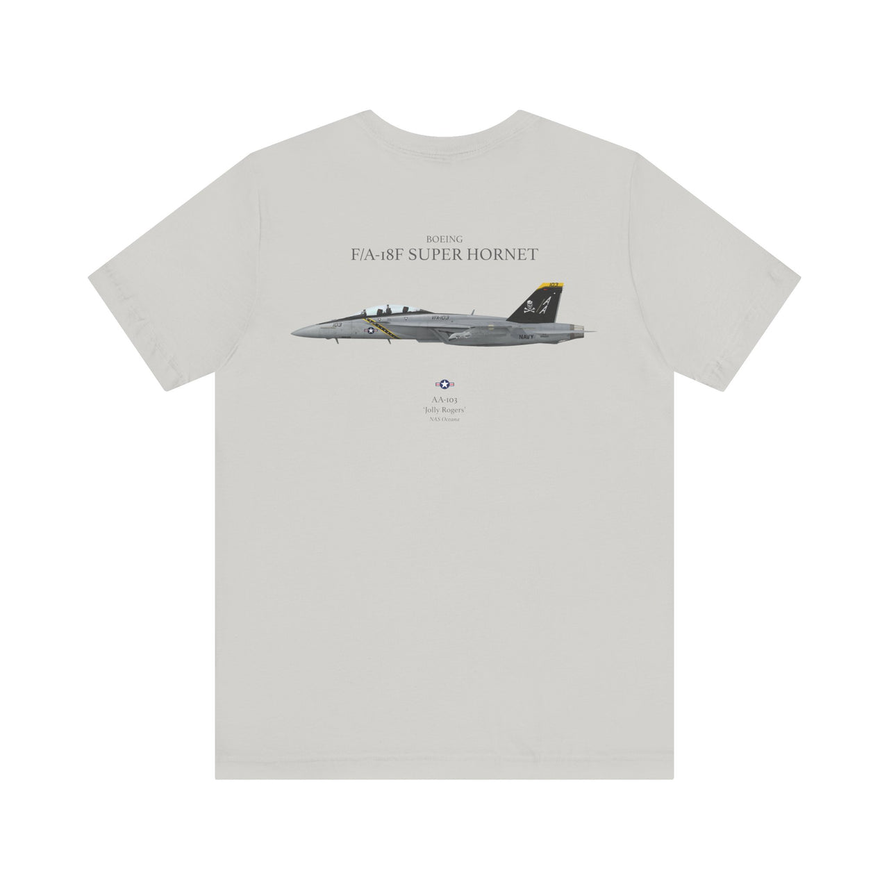 F/A-18F Super Hornet 'Jolly Rogers' - T-shirt printed on back