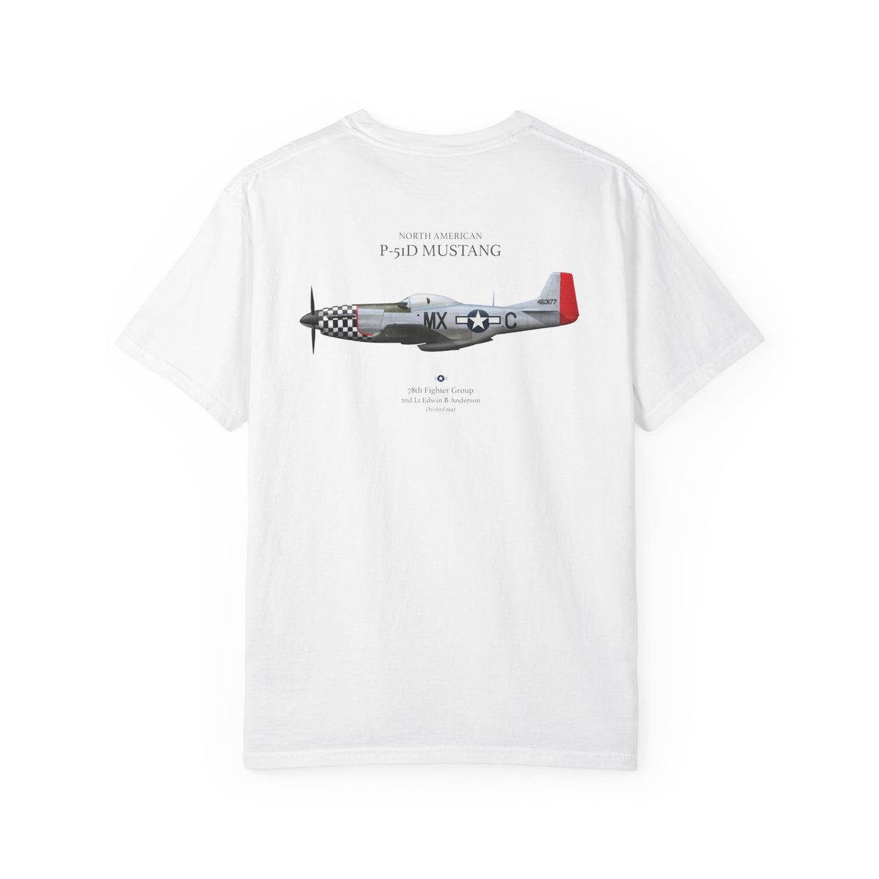 P-51D Mustang 78th FG - T-shirt printed on back