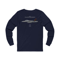 Thumbnail for F/A-18F Super Hornet 'Red Rippers' - Long-Sleeve T-shirt printed on back