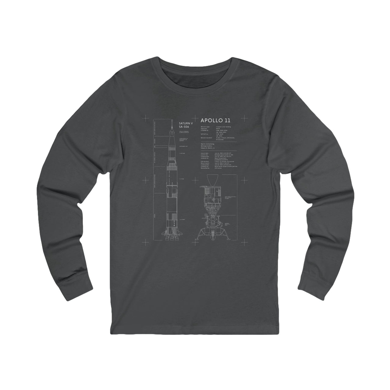 Apollo 11 Saturn V - Long Sleeve Tee