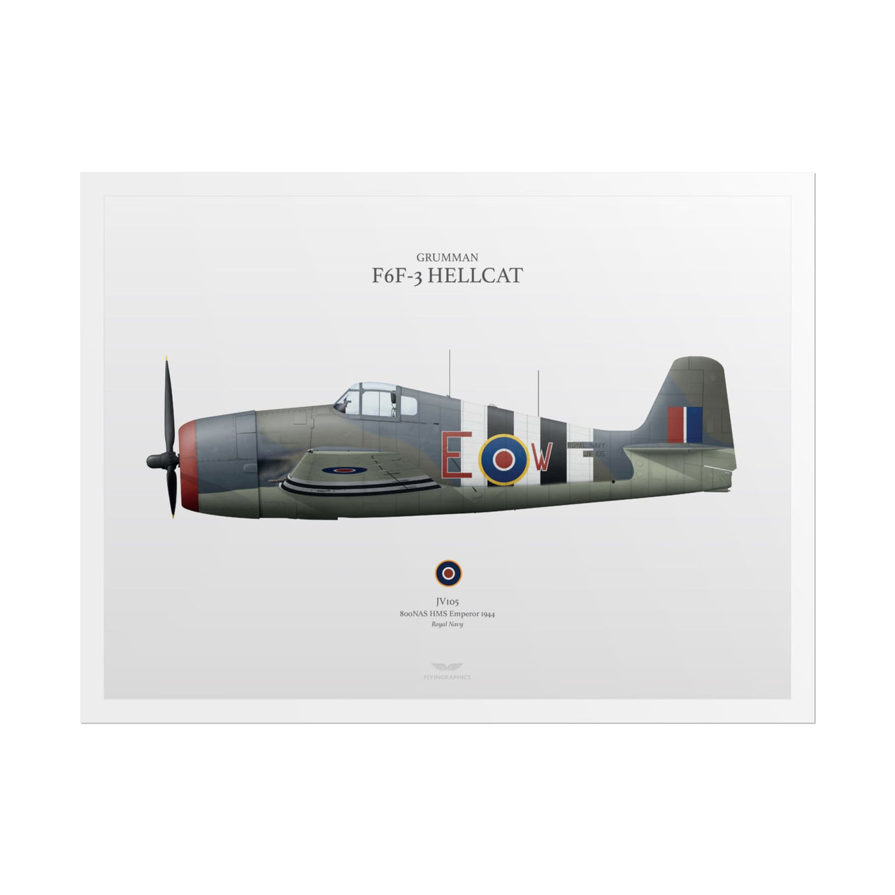 Grumman F6F-3 Hellcat -  Rolled Poster