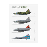 Thumbnail for Saab Viggen Profiles -  Rolled Poster